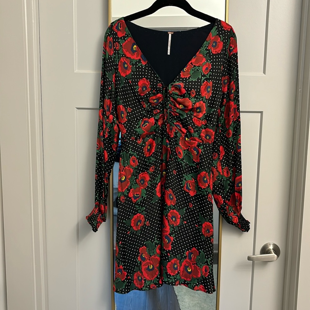 Free People Polka Dot Floral Dress